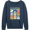 image:imageHYBRID APPAREL Squishmallows  Squish Mood Grid  Womens French Terry Long Sleeve PulloverHeather Indigo