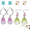 image:imageLUV HER Squishmallows Hypoallergenic Earrings for Girls 2 Squish Stud and 2 Squish Fishhook Drop Sets with Charms One Size Fits All Ages 8