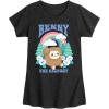 image:imageSquishmallows  Benny The Bigfoot  Youth Girls Short Sleeve TShirtHeather Black