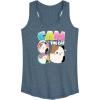 image:imageSquishmallows  Cam The Cat  Womens Racerback TankHeather Blue