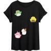 image:imageSquishmallows  Cat Cactus Bee Butterfly Womens Oversized Graphic TShirtBlack
