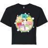 image:imageSquishmallows  Rainbow Circle Group  Juniors Cropped Short Sleeve Graphic TShirtBlack