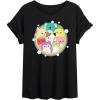 image:imageSquishmallows  Rainbow Circle Group  Womens Oversized Graphic TShirtBlack