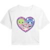 image:imageSquishmallows  Squish Heart  Juniors Cropped Short Sleeve Graphic TShirtWhite