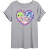 image:imageSquishmallows  Squish Heart  Womens Oversized Graphic TShirtHeather Grey
