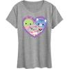 image:imageSquishmallows  Squish Heart  Womens Short Sleeve Graphic TShirtHeather Grey