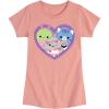 image:imageSquishmallows  Squish Heart  Youth Girls Short Sleeve TShirtDesert Pink