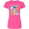 image:imageSquishmallows  Squish Mood Grid  Juniors Fitted Short Sleeve Graphic TShirtFuchsia
