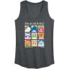 image:imageSquishmallows  Squish Mood Grid  Womens Racerback TankHeather Charcoal