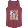 image:imageSquishmallows  Squish Mood Grid  Womens Racerback TankHeather Wine