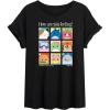 image:imageSquishmallows  Squish Mood Grid Womens Oversized Graphic TShirtBlack