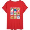image:imageSquishmallows  Squish Mood Grid Womens Oversized Graphic TShirtRed