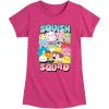 image:imageSquishmallows  Squish Squad  Youth Girls Short Sleeve TShirtHeather Fuchsia
