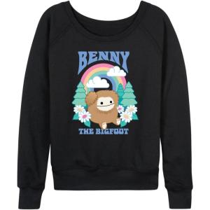 image:imageHYBRID APPAREL Squishmallows  Benny The Bigfoot  Womens French Terry Long Sleeve PulloverBlack