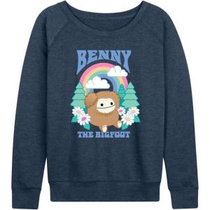 image:imageHYBRID APPAREL Squishmallows  Benny The Bigfoot  Womens French Terry Long Sleeve PulloverHeather Indigo