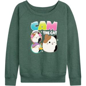 image:imageHYBRID APPAREL Squishmallows  Cam The Cat  Womens French Terry Long Sleeve PulloverHeather Juniper