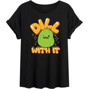image:imageHYBRID APPAREL Squishmallows  Dill with It Charles Pickle  Womens Oversized Graphic TShirtBlack