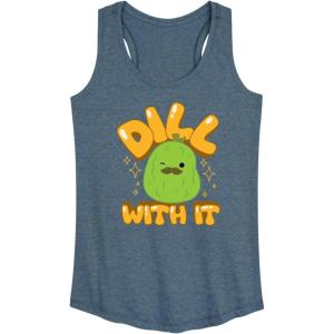 image:imageHYBRID APPAREL Squishmallows  Dill with It Charles Pickle  Womens Racerback TankHeather Blue