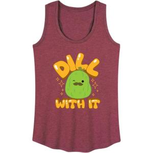 image:imageHYBRID APPAREL Squishmallows  Dill with It Charles Pickle  Womens Racerback TankHeather Wine