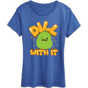 image:imageHYBRID APPAREL Squishmallows  Dill with It Charles Pickle  Womens Short Sleeve Graphic TShirtHeather Royal Blue