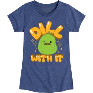 image:imageHYBRID APPAREL Squishmallows  Dill with It Charles Pickle  Youth Girls Short Sleeve TShirtHeather Navy