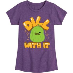image:imageHYBRID APPAREL Squishmallows  Dill with It Charles Pickle  Youth Girls Short Sleeve TShirtHeather Purple
