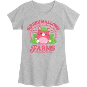 image:imageHYBRID APPAREL Squishmallows  Farms Olma Youth Girls Short Sleeve TShirtHeather Grey