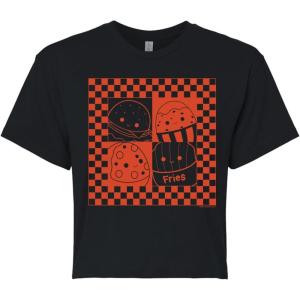 image:imageHYBRID APPAREL Squishmallows  Fast Food  Juniors Cropped Short Sleeve Graphic TShirtBlack