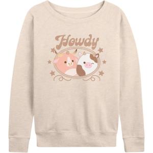 image:imageHYBRID APPAREL Squishmallows  Howdy Cows  Womens French Terry Long Sleeve PulloverBirch