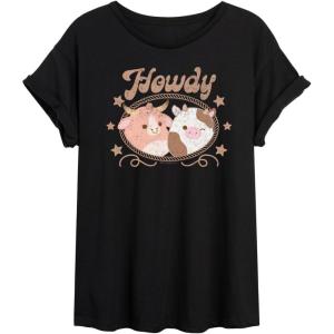 image:imageHYBRID APPAREL Squishmallows  Howdy Cows  Womens Oversized Graphic TShirtBlack