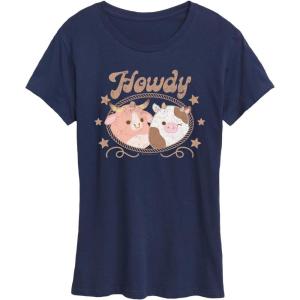 image:imageHYBRID APPAREL Squishmallows  Howdy Cows  Womens Short Sleeve Graphic TShirtNavy