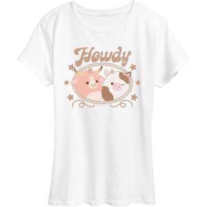 image:imageHYBRID APPAREL Squishmallows  Howdy Cows  Womens Short Sleeve Graphic TShirtWhite