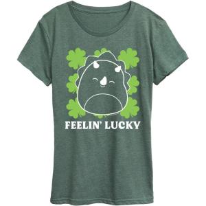 image:imageHYBRID APPAREL Squishmallows  Lucky  Womens Short Sleeve Graphic TShirtHeather Juniper