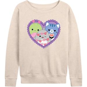 image:imageHYBRID APPAREL Squishmallows  Squish Heart  Womens French Terry Long Sleeve PulloverBirch