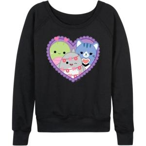 image:imageHYBRID APPAREL Squishmallows  Squish Heart  Womens French Terry Long Sleeve PulloverBlack