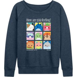 image:imageHYBRID APPAREL Squishmallows  Squish Mood Grid  Womens French Terry Long Sleeve PulloverHeather Indigo