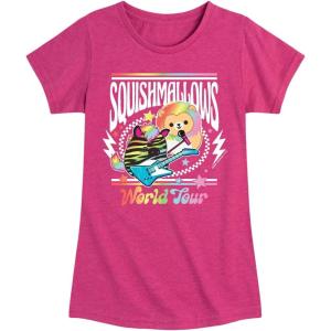 image:imageHYBRID APPAREL Squishmallows  World Tour  Youth Girls Short Sleeve TShirtHeather Fuchsia
