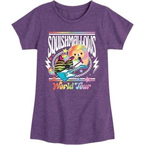 image:imageHYBRID APPAREL Squishmallows  World Tour  Youth Girls Short Sleeve TShirtHeather Purple