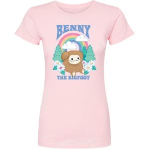 image:imageSquishmallows  Benny The Bigfoot  Juniors Fitted Short Sleeve Graphic TShirtPink