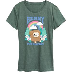 image:imageSquishmallows  Benny The Bigfoot  Womens Short Sleeve Graphic TShirtHeather Juniper