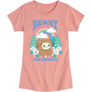 image:imageSquishmallows  Benny The Bigfoot  Youth Girls Short Sleeve TShirtDesert Pink