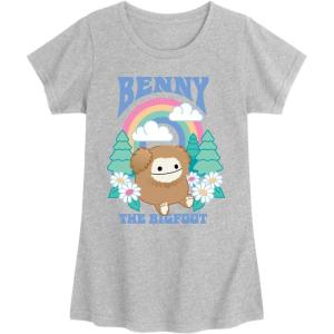 image:imageSquishmallows  Benny The Bigfoot  Youth Girls Short Sleeve TShirtHeather Grey
