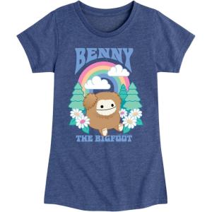 image:imageSquishmallows  Benny The Bigfoot  Youth Girls Short Sleeve TShirtHeather Navy