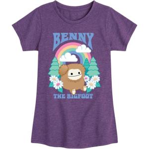 image:imageSquishmallows  Benny The Bigfoot  Youth Girls Short Sleeve TShirtHeather Purple