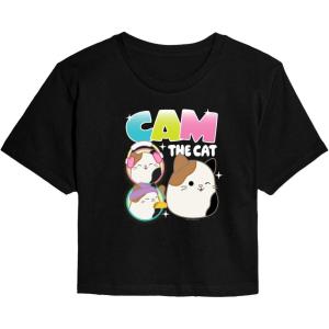 image:imageSquishmallows  Cam The Cat  Juniors Cropped Short Sleeve Graphic TShirtBlack