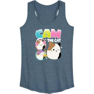 image:imageSquishmallows  Cam The Cat  Womens Racerback TankHeather Blue