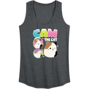 image:imageSquishmallows  Cam The Cat  Womens Racerback TankHeather Charcoal