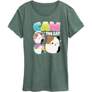 image:imageSquishmallows  Cam The Cat  Womens Short Sleeve Graphic TShirtHeather Juniper
