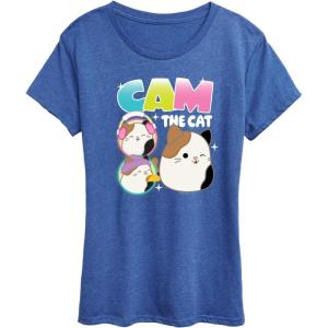 image:imageSquishmallows  Cam The Cat  Womens Short Sleeve Graphic TShirtHeather Royal Blue