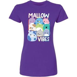 image:imageSquishmallows  Mallow Vibes  Juniors Fitted Short Sleeve Graphic TShirtPurple